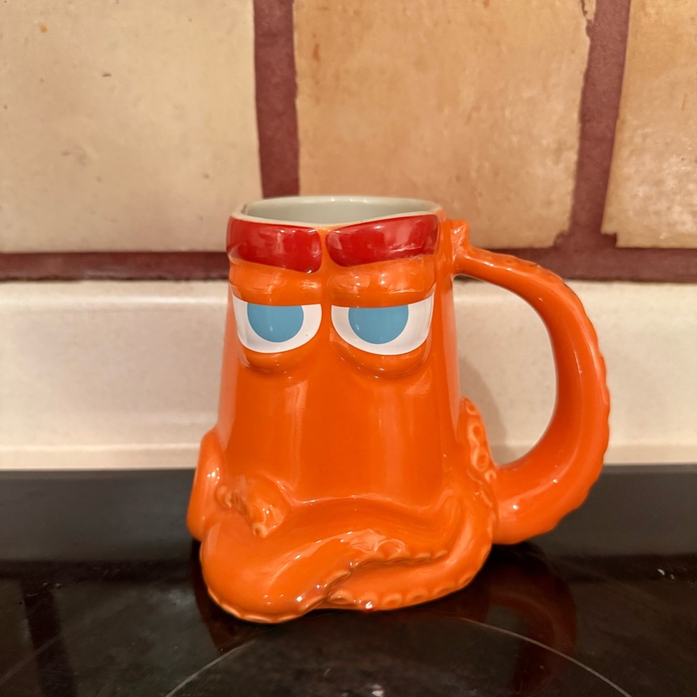 Disney Store Mug Hank Finding Dory Orange Octopus